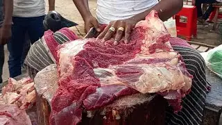 Eid Special 2025 Awesome beef meat cutting skills, Amazing skilled butcher, Good selling