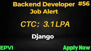 Backend Developer Job | Django | python | 3 lpa | AWS