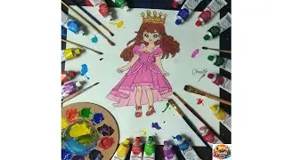 Beautiful Princess Girl Drawing 👑✨ | Cute Royal Art | Hand Drawn Sketch Hansika World