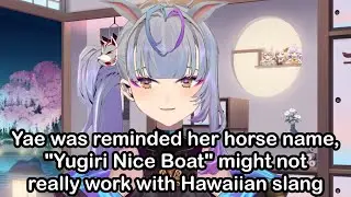 Yae was reminded her horse name, 