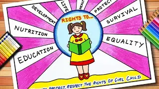 Girl Child Day Drawing | Beti Bachao Beti Padhao Poster | Girl Child Rights Poster | Save Girl