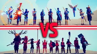 MEGA AXE TEAM vs MEGA ARROW TEAM | TABS - Totally Accurate Battle Simulator