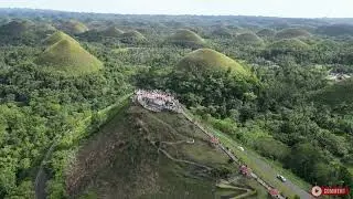 Chocolate Hills, Bohol, Philippines - drone footage
