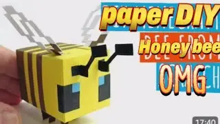 OMG 😲  Minecraft ki Honey bee  paper DIY 