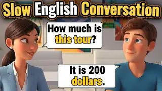 Slow English Conversation at the Travel Agency | Learn English Listening with Subtitles Practice