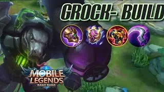 GROCK | TANK BUILD ITEM-BEST FOR SOLO RANK GAME #mobilelegends #mlbbnext2025 #mlbb #grockbestbuild 