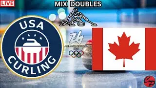 USA vs CANADA WINTER OLYMPICS CURLING MIX DOUBLES ROUND ROBIN GAME 3 LIVE GAME CAST & CHAT