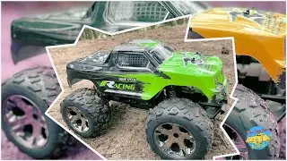 MONSTER TRUCK CRUISING THE WOODS ON ALL FOUR / TOY CARS