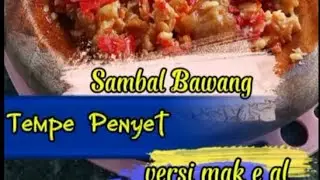menu sederhana sambel bawang penyet tempe