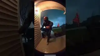 Doorbell Camera Catches Man Swept Away by Tornado Seconds After Ringing