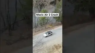 Drone crashing into tree