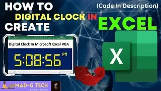 How to Create Digital Clock in Excel with VBA Coding | Step-by-Step Tutorial | 🧭