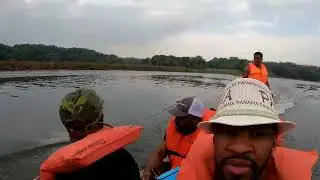 Canoeing the Chagres River, in Panama on our way to the Embera Village