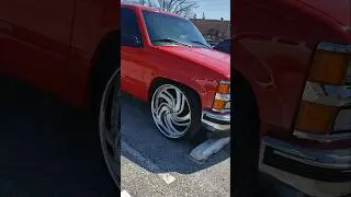 OBS ON 26s!!! #chevrolet #stepside #pickup #truck #amaniforged #staggered #brushed #houston #texas