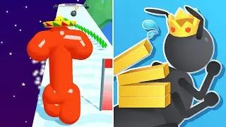 Tall Man Run Vs Tiny Run🟣🔵🍄All Levels Walkthrough Android:IOS Gameplay HH1