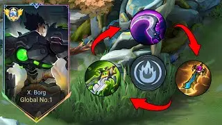 X BORG NEW BEST BUILD &  EMBLEM 2024!! (100% BROKEN) - MOBILE LEGENDS 🔥