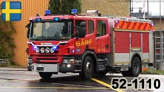 [Old two tone siren] Fire Engine responding in Bor&aring;s [SE | 9.2022]