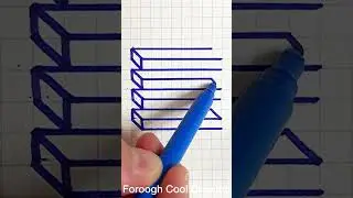 3 or 4??? 🤔 3D Illusion Drawing on Graph Paper #shorts #shortvideos #3d #3ddrawing