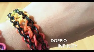 🔵 Come fare: Bracciale con elastici Doppio infinito- Con Telaio By Lilla