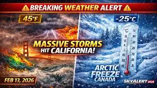 BREAKING: Major Weather Crisis Across USA & Canada -California Storms, Arctic Blast & 3-Day Forecast