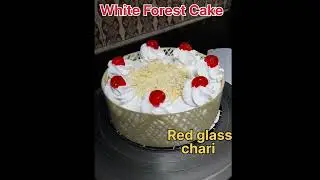 White Forest Cake decorating #shorts