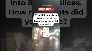 How many cuts did you make ? #shorts #maths #riddles