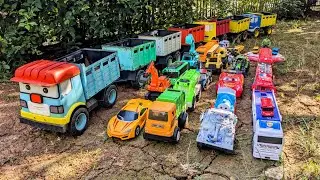 Wow ‼️ Truk Tronton Panjang Penuh Mainan Mobil Mobilan Truk Towing Tank Baja Truk Sampah Mobil Balap