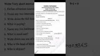 class 11 Hotel management model question 2081 by HISSAN#mmc#foryoupage #growth#my#youtubechannel ❣️🥀