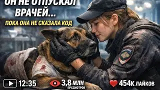 Раненый служебный пёс отказывался от лечения — пока молодая полицейская не сказала код/