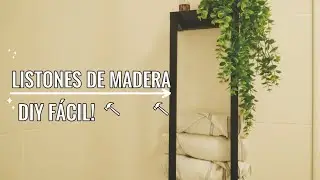 Decora tu ba&ntilde;o con listones de madera/Toallero Flotante DIY F&aacute;cil y Barato 