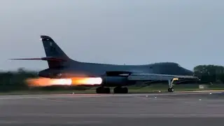 B-1B night launch from RAF Fairford