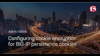 Configuring cookie encryption for BIG-IP persistence cookies