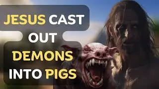Jesus Cast out Demons from Man | Demons Cast into Pigs by Jesus | #ai #story #jesus #bible #art