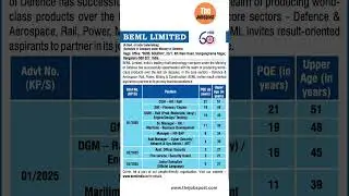 BEML Limited Job Vacancy #job #jobsearch