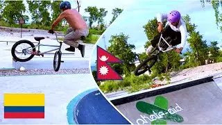 Nepal🇳🇵 VS Colombia 🇨🇴 / Frendly game of bike. #bike #bmxnepal #2025  #youtube 