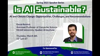 AI and Climate Change: Opportunities, Challenges, and Recommendations with David Rolnick