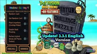PvZ Fusion Mod Menu v3.3.1 New Update! All Plants Unlocked | English Version