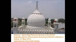 Syed Aley Rasool Nazmi miya  dated 27th May 2013