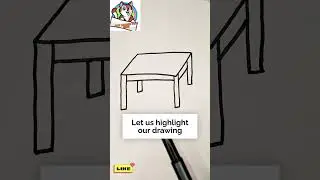 Learn How to Draw a Table &ndash; Very Easy Step by Step for Kids! #drawing
