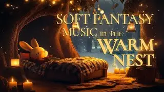 Cozy Snowy Night Forest Ambience &bull; Sleeping Rabbit & Gentle Fantasy Music for Sleep 6 Hours