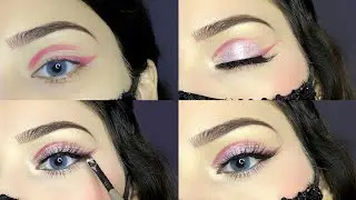 Glittery Purple Pink Eye Makeup Look || Party Eye Makeup || Pink Eye Makeup || makeupbykhizra