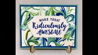Marbled backgrounds using shaving cream and ink refills