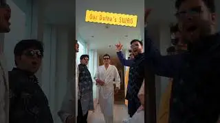 Wedding Fun Reel - Aayush & Rashi - Groom Entry with friends - animal theme song