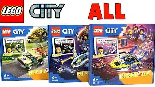 ALL LEGO City Missions | Water Police |Space |Wild Animal Compilation/Collection