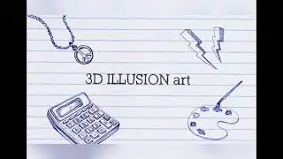 3D line illusion drawing// Line drawing art ideas// Illusion drawing with lines and shapes// Ipad