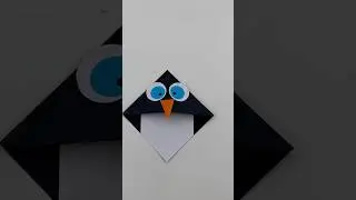 Penguin 🐧 bookmark 🔖 #shorts #youtubeshorts #papercraft #bookmark