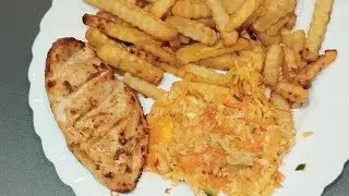 Pierś z kurczaka pieczona w airfryer z frytkami idealna na obiad. frytkownica beztłuszczowa 😋