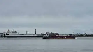 Cemvale leaving Liverpool, passing the Pier Head 29 September 2025.