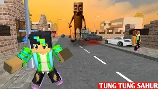 I build Tung Tung sahoor statue in school party craft