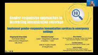 Implement gender-responsive immunization services in emergency settings